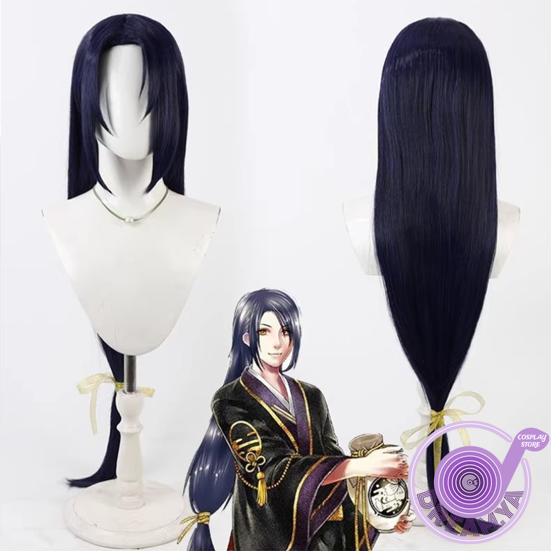 Anime Cosplay Blue Hair - Jiroutachi Cosplay Peruk Touken Ranbu Lacivert