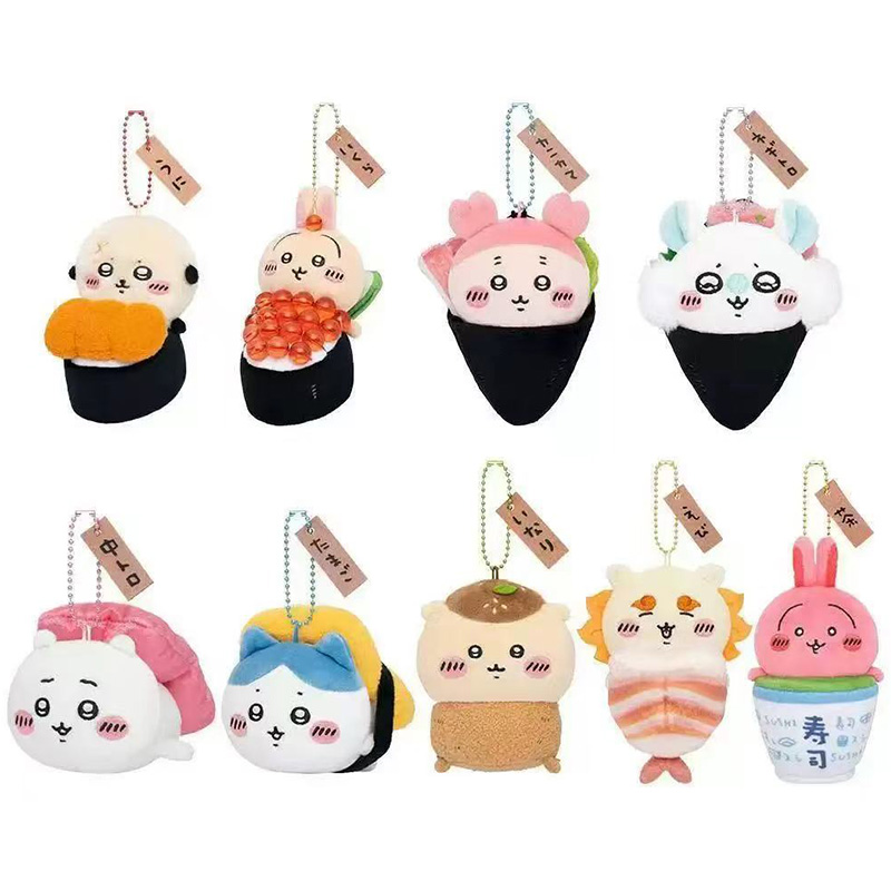 Anime Cosplay Couple - 12Cm Chiikawa Sushi Kostüm Serisi Peluş