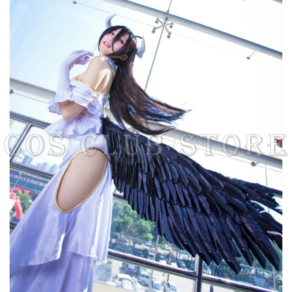 Anime Cosplay Albedo - Anime OVERLORD elbiseler Cosplay boynuzları Overlord