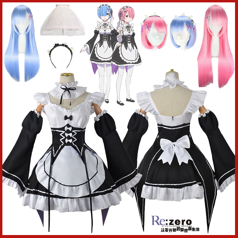 Anime Cosplay Live - Anime Ram Rem Lolita Meid Cosplay