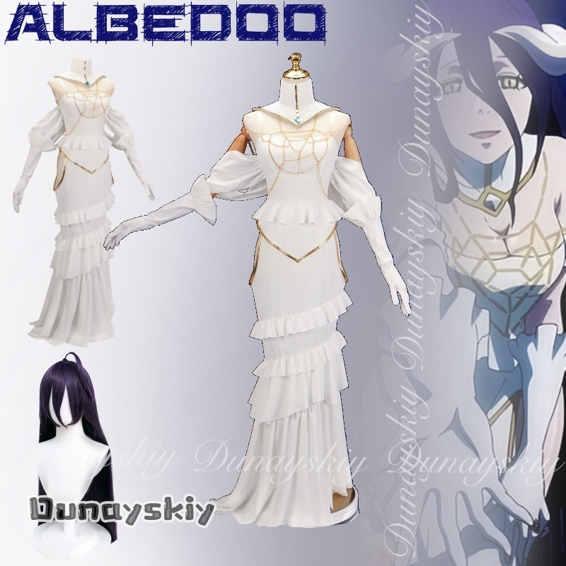 Anime Cosplay Albedo - {Dunayskiy States}Anime Albedo Cosplay Kostüm Beyaz
