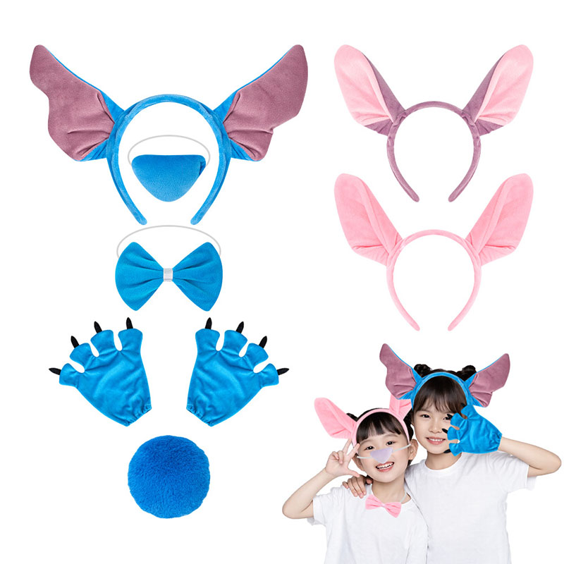 Anime Cosplay Blue Hair - Dikişli Melek Kafa Bandı Çok Fonksiyonlu