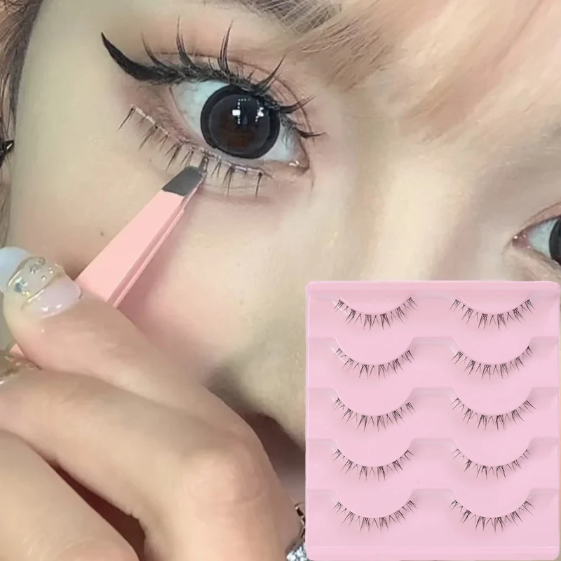 Anime Cosplay Lashes - 5 çift Doğal Alt Kirpik Paketi