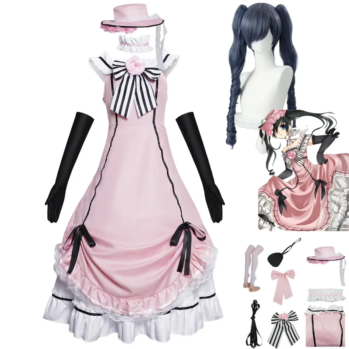 Anime Siyah Butler Ciel Phanto - Anime Cosplay Robin incelemesi ve fiyatı