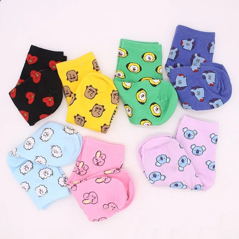 Kawaii BT21 Karikatür Çorap Se - Cosplay Korean Anime incelemesi ve fiyatı