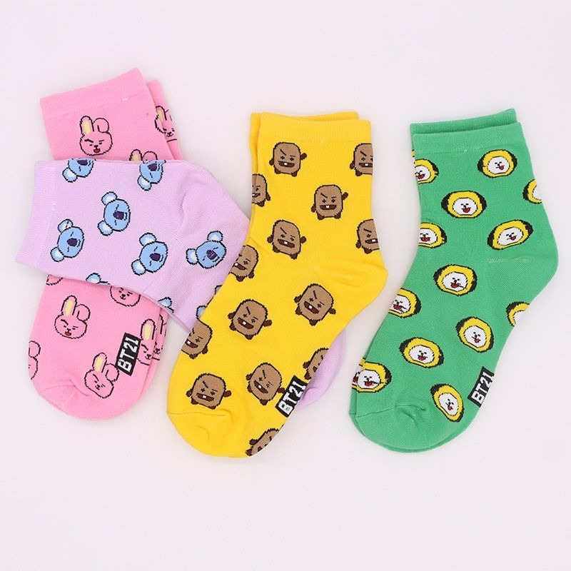 Kawaii BT21 Karikatür Çorap Se - Cosplay Korean Anime incelemesi ve fiyatı