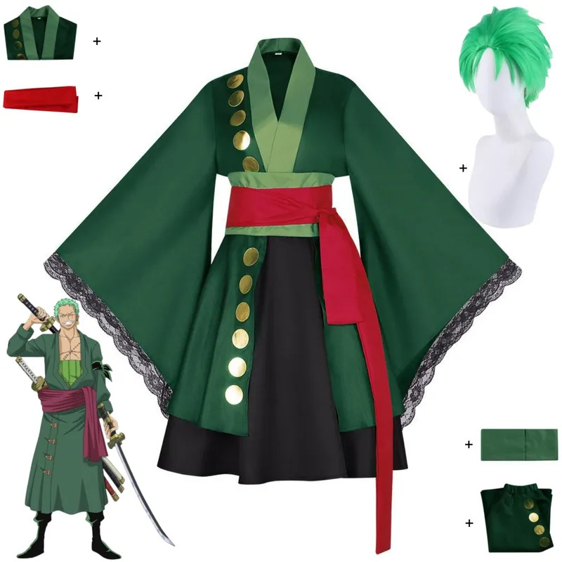 2025 aaa Anime Roronoa Zoro Co - Anime Zoro Cosplay Female incelemesi ve fiyatı