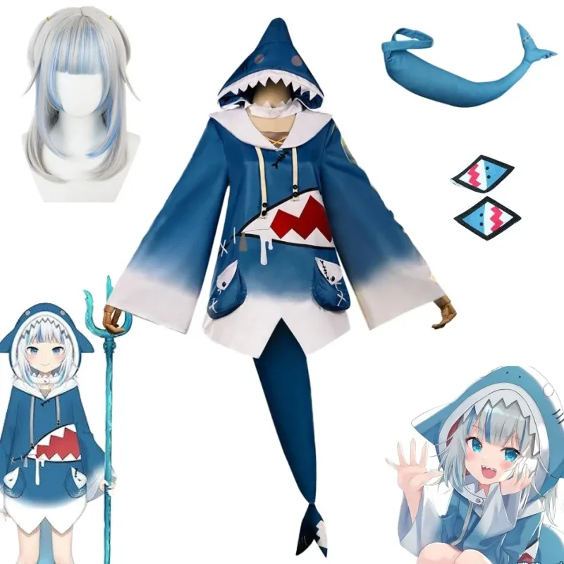 Hololive Gawr Gura Cosplay Kos - Anime Cosplay Youtuber incelemesi ve fiyatı