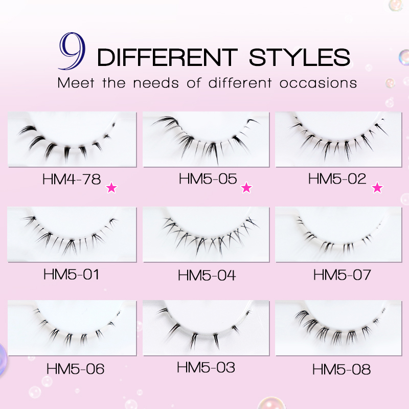 10/6/5 Çift Alt Kirpikler Doğa - Anime Cosplay Lashes incelemesi ve fiyatı